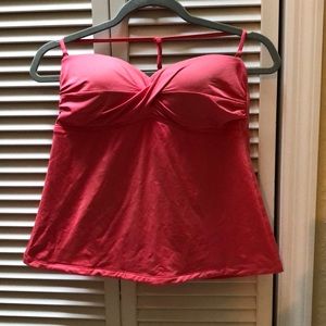 Pink tankini swimming top